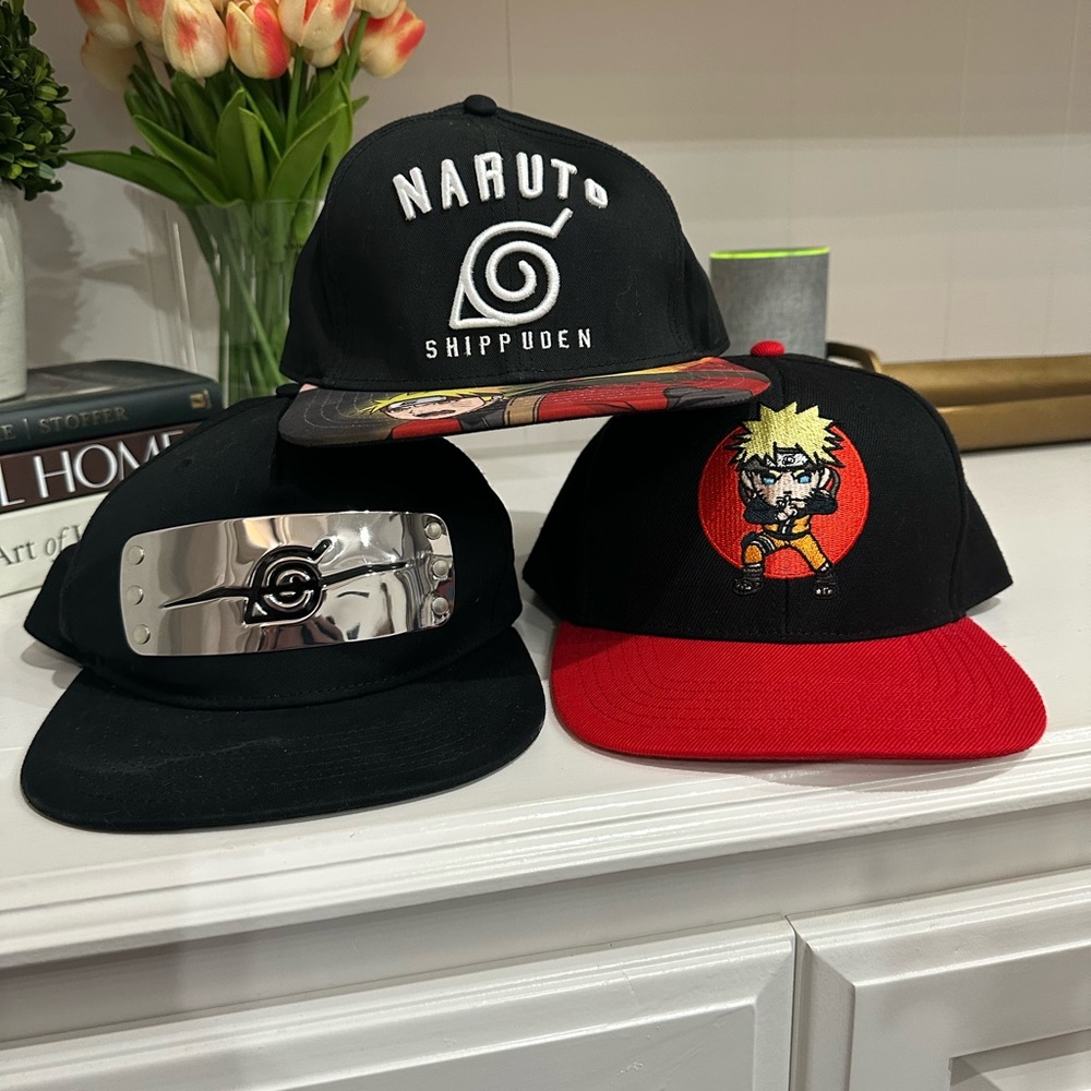 3 Naruto hats